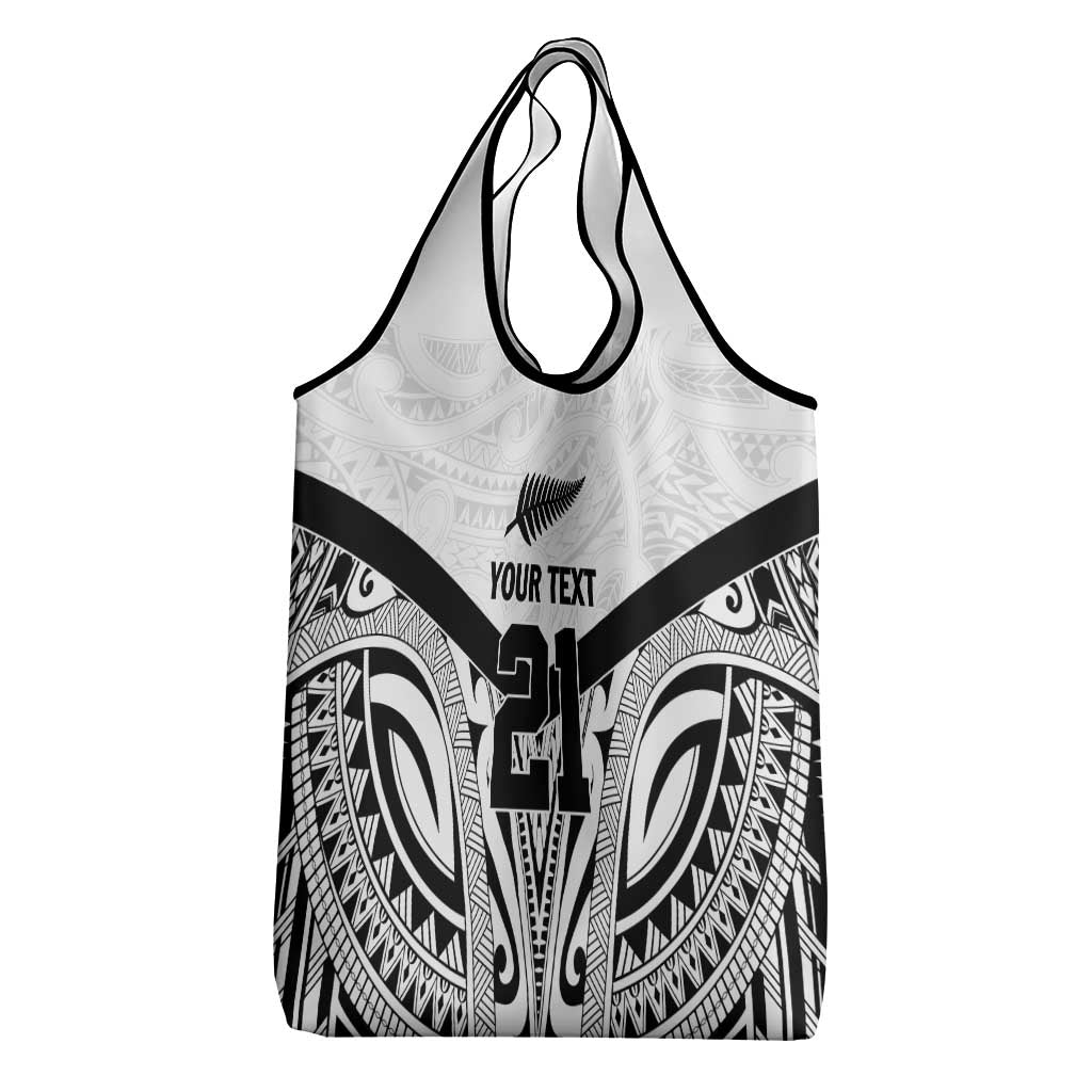 New Zealand Football Custom Grocery Bag All White Fern Go Champions LT9 - Polynesian Pride
