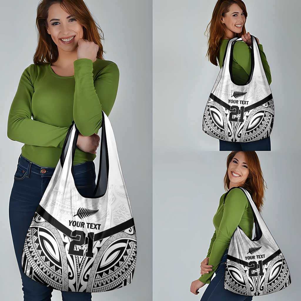 New Zealand Football Custom Grocery Bag All White Fern Go Champions LT9 - Polynesian Pride