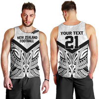 New Zealand Football Custom Men Tank Top All White Fern Go Champions