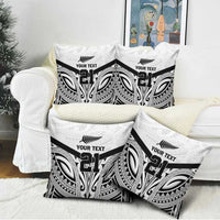 New Zealand Football Custom Pillow Cover All White Fern Go Champions LT9 - Polynesian Pride