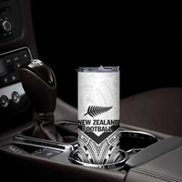 New Zealand Football Custom Skinny Tumbler All White Fern Go Champions LT9 - Polynesian Pride