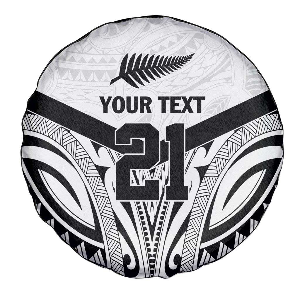 New Zealand Football Custom Spare Tire Cover All White Fern Go Champions