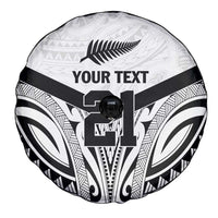 New Zealand Football Custom Spare Tire Cover All White Fern Go Champions