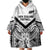 New Zealand Football Custom Wearable Blanket Hoodie All White Fern Go Champions