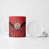 Tahiti Football Custom Ceramic Mug Toa Aito Go Champions - Polynesian Pride