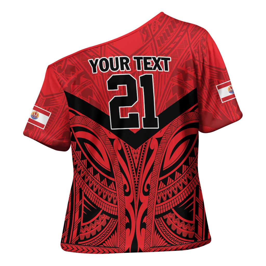 Tahiti Football Custom Cross Shoulder Shirt Toa Aito Go Champions - Polynesian Pride