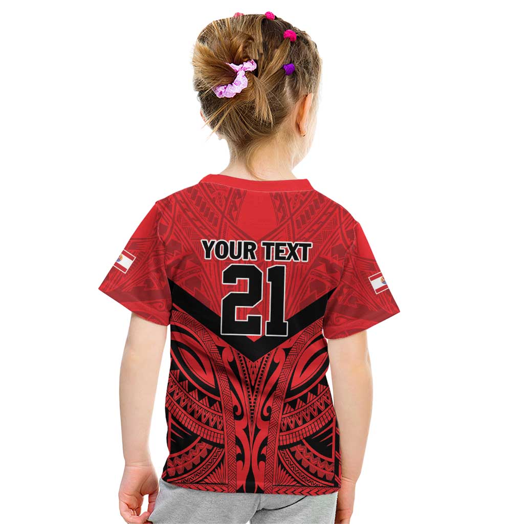Tahiti Football Custom Kid T Shirt Toa Aito Go Champions LT9 - Polynesian Pride