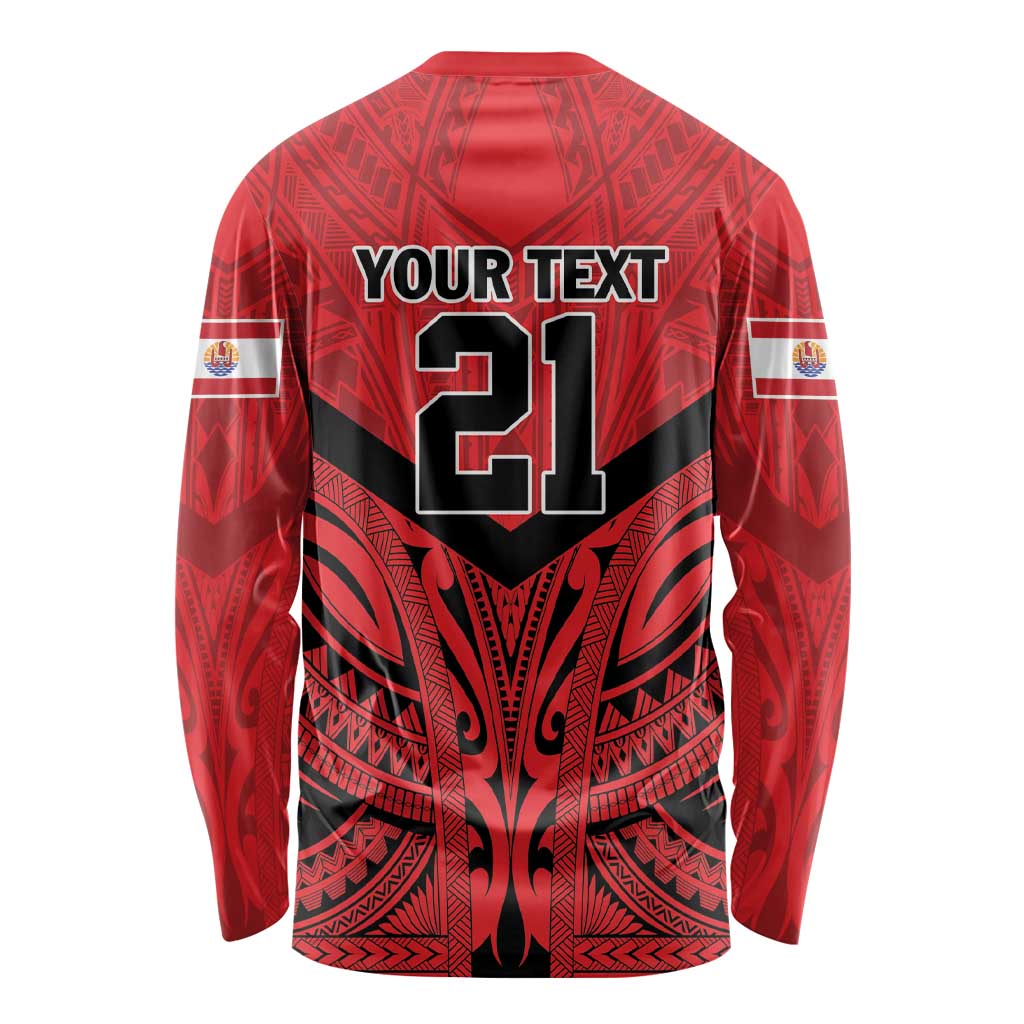 Tahiti Football Custom Long Sleeve Shirt Toa Aito Go Champions LT9 - Polynesian Pride