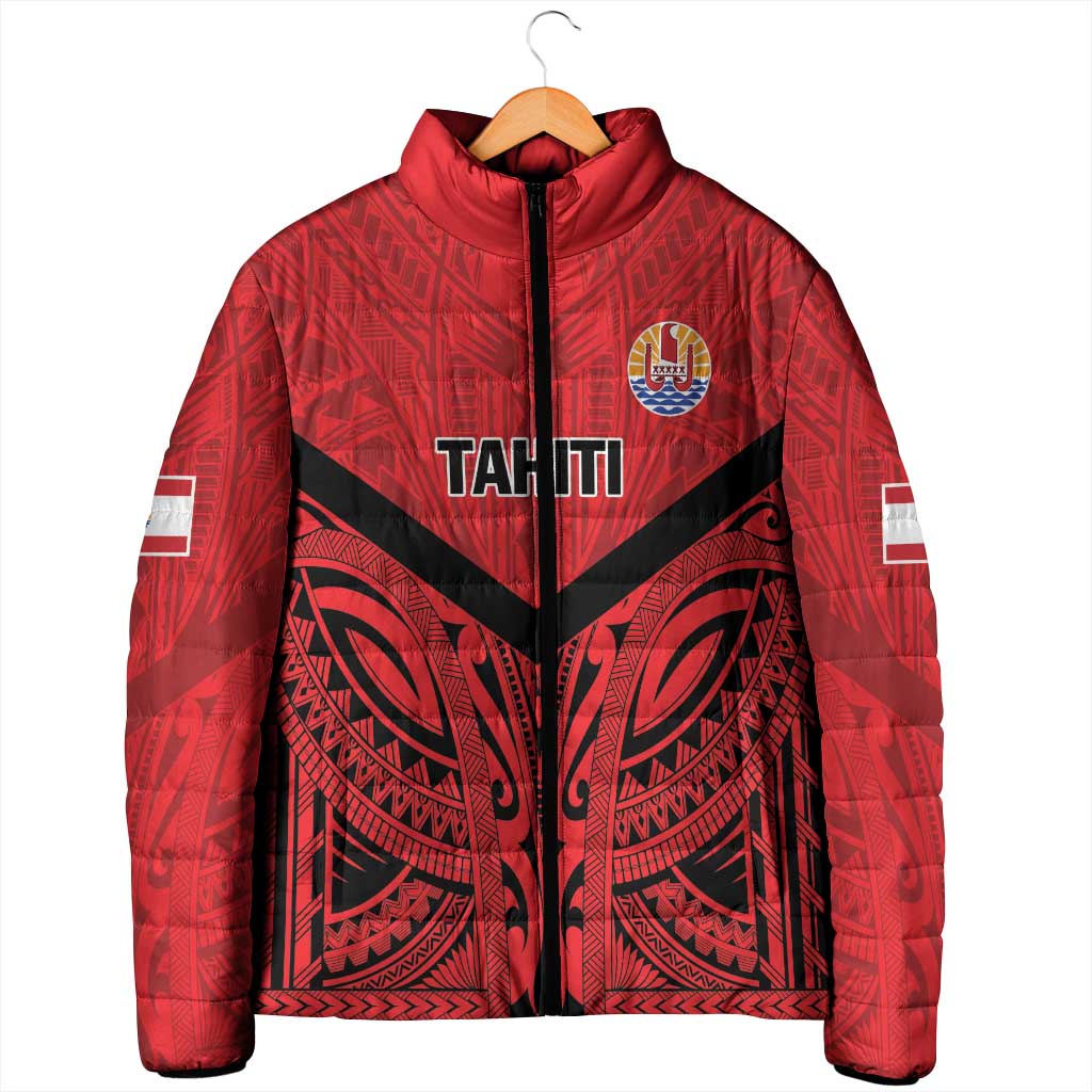 Tahiti Football Custom Padded Jacket Toa Aito Go Champions - Polynesian Pride