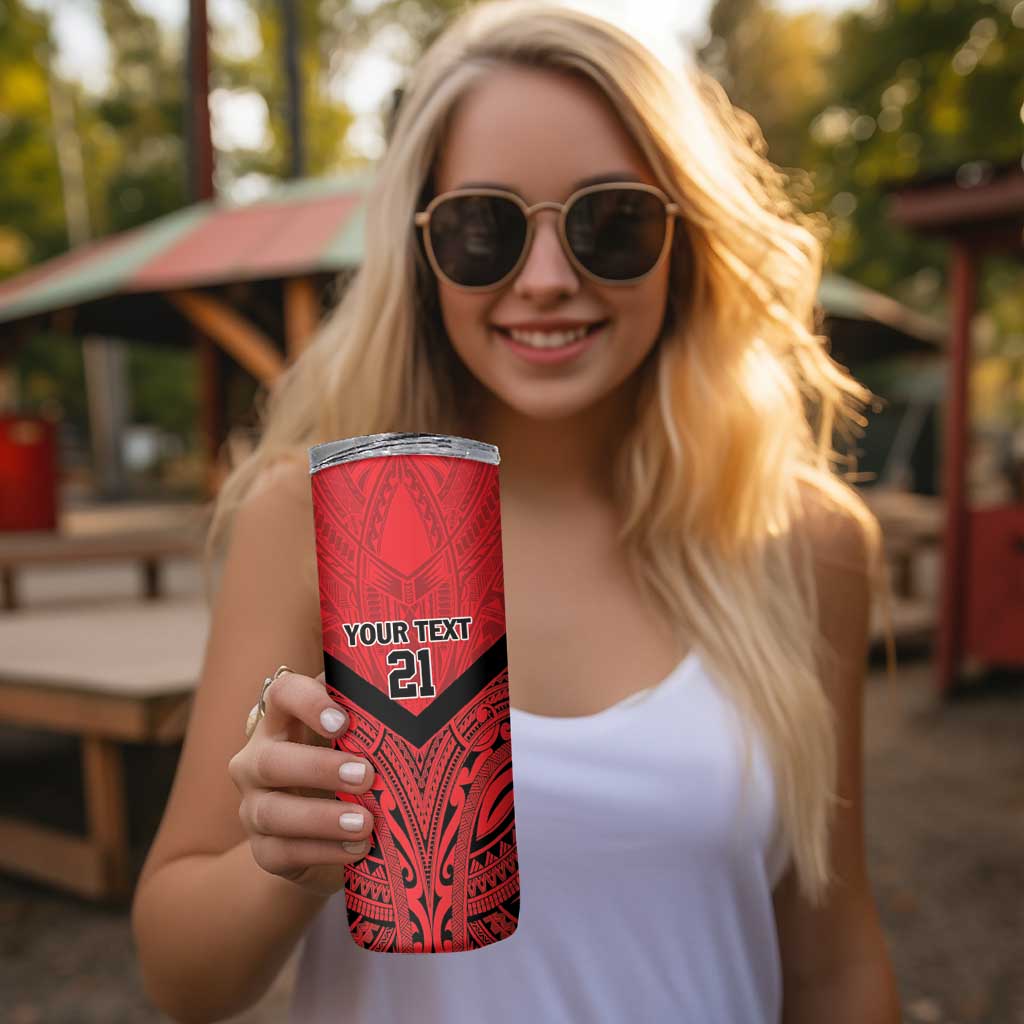 Tahiti Football Custom Skinny Tumbler Toa Aito Go Champions
