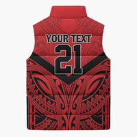 Tahiti Football Custom Sleeveless Puffer Jacket Toa Aito Go Champions - Polynesian Pride