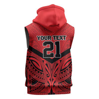 Tahiti Football Custom Sleeveless Zip Hoodie Toa Aito Go Champions - Polynesian Pride