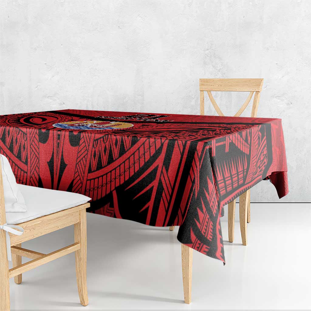 Tahiti Football Custom Tablecloth Toa Aito Go Champions LT9 - Polynesian Pride