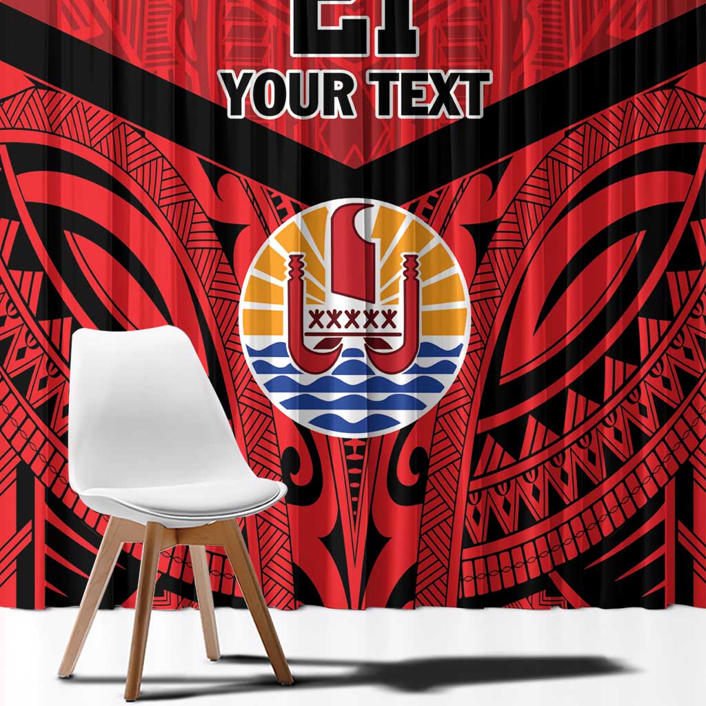 Tahiti Football Custom Window Curtain Toa Aito Go Champions LT9 - Polynesian Pride