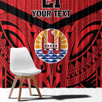 Tahiti Football Custom Window Curtain Toa Aito Go Champions LT9 - Polynesian Pride