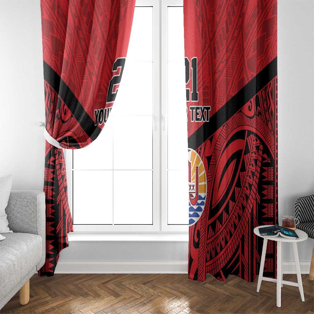 Tahiti Football Custom Window Curtain Toa Aito Go Champions LT9 - Polynesian Pride