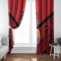 Tahiti Football Custom Window Curtain Toa Aito Go Champions LT9 - Polynesian Pride