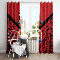 Tahiti Football Custom Window Curtain Toa Aito Go Champions LT9 - Polynesian Pride