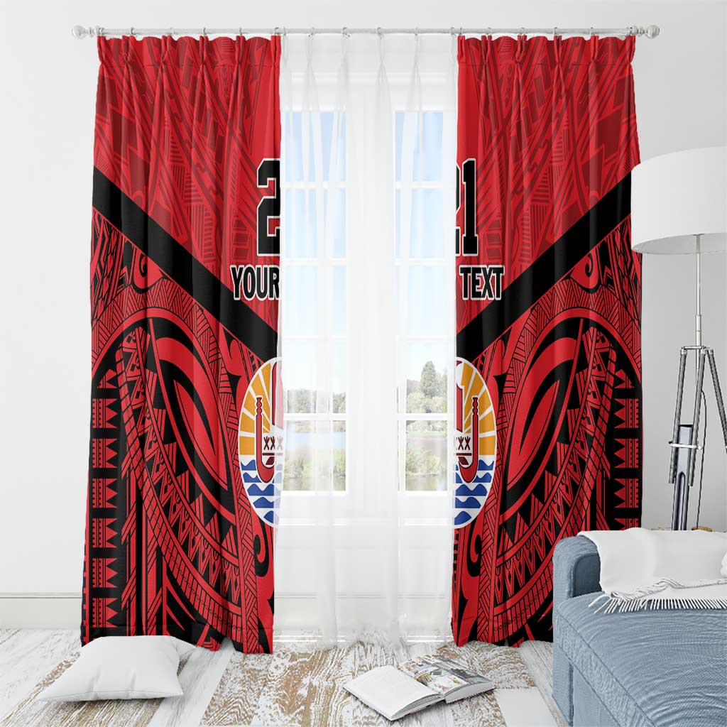 Tahiti Football Custom Window Curtain Toa Aito Go Champions LT9 - Polynesian Pride