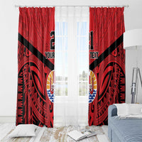 Tahiti Football Custom Window Curtain Toa Aito Go Champions LT9 - Polynesian Pride