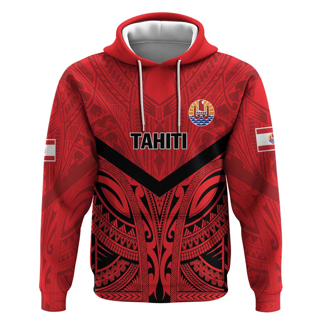 Tahiti Football Custom Zip Hoodie Toa Aito Go Champions LT9 Pullover Hoodie Red - Polynesian Pride