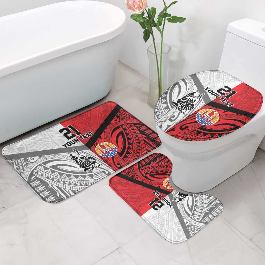 New Caledonia-Tahiti Football Custom Bathroom Set Together Go Champions - Polynesian Pride