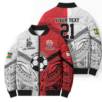 New Caledonia-Tahiti Football Custom Bomber Puffer Jacket Together Go Champions - Polynesian Pride