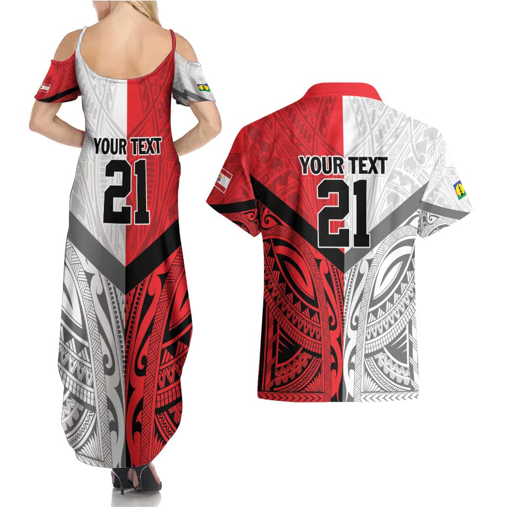 New Caledonia-Tahiti Football Custom Couples Matching Summer Maxi Dress and Hawaiian Shirt Together Go Champions LT9 - Polynesian Pride