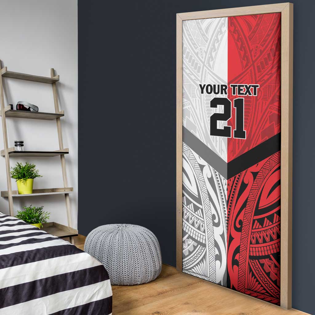 New Caledonia-Tahiti Football Custom Door Cover Together Go Champions - Polynesian Pride