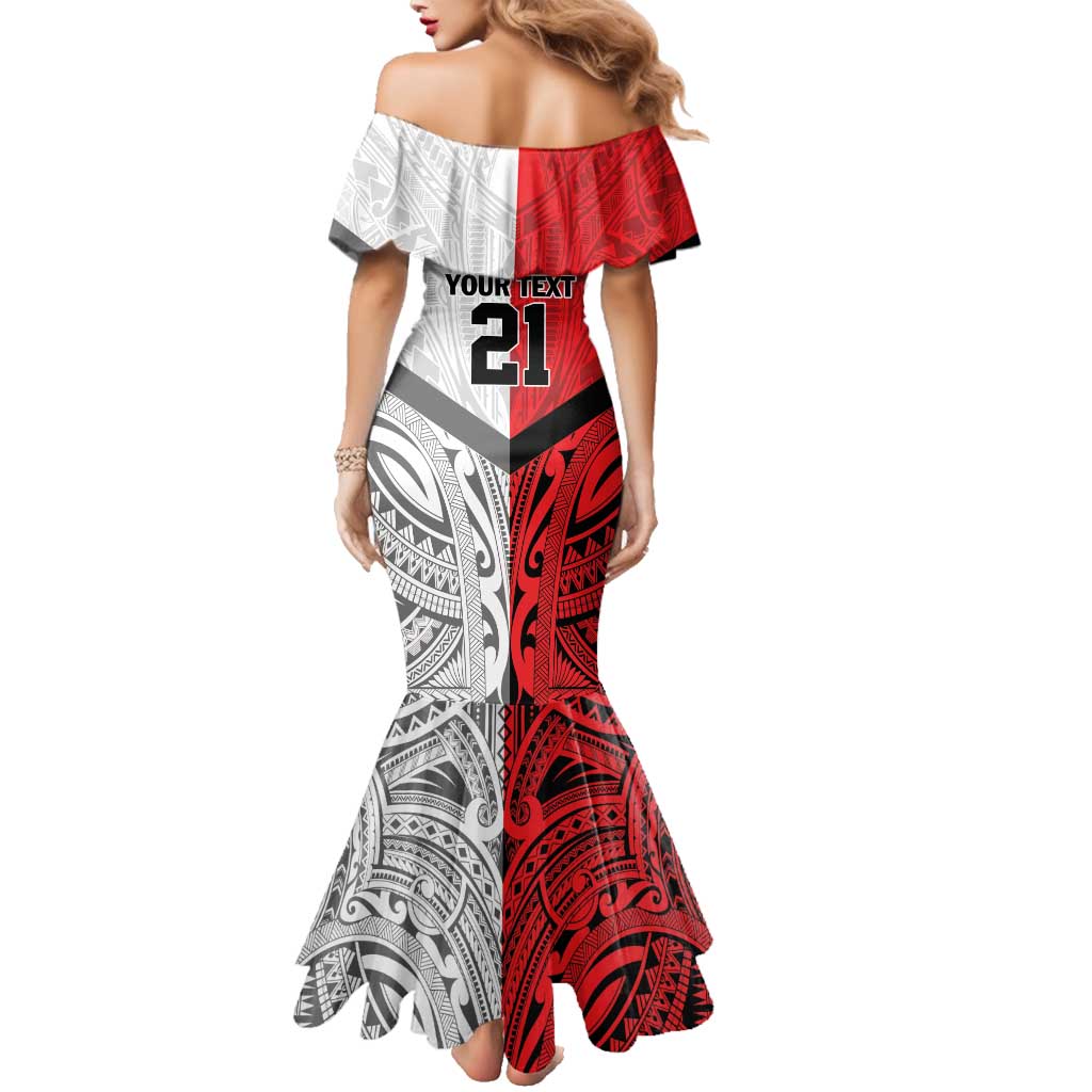 New Caledonia-Tahiti Football Custom Family Matching Mermaid Dress and Hawaiian Shirt Together Go Champions LT9 - Polynesian Pride