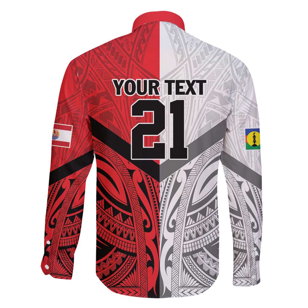 New Caledonia-Tahiti Football Custom Family Matching Off Shoulder Maxi Dress and Hawaiian Shirt Together Go Champions LT9 - Polynesian Pride