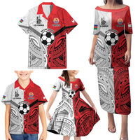 New Caledonia-Tahiti Football Custom Family Matching Puletasi and Hawaiian Shirt Together Go Champions LT9 - Polynesian Pride