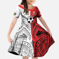 New Caledonia-Tahiti Football Custom Family Matching Tank Maxi Dress and Hawaiian Shirt Together Go Champions LT9 Daughter's Dress Art - Polynesian Pride