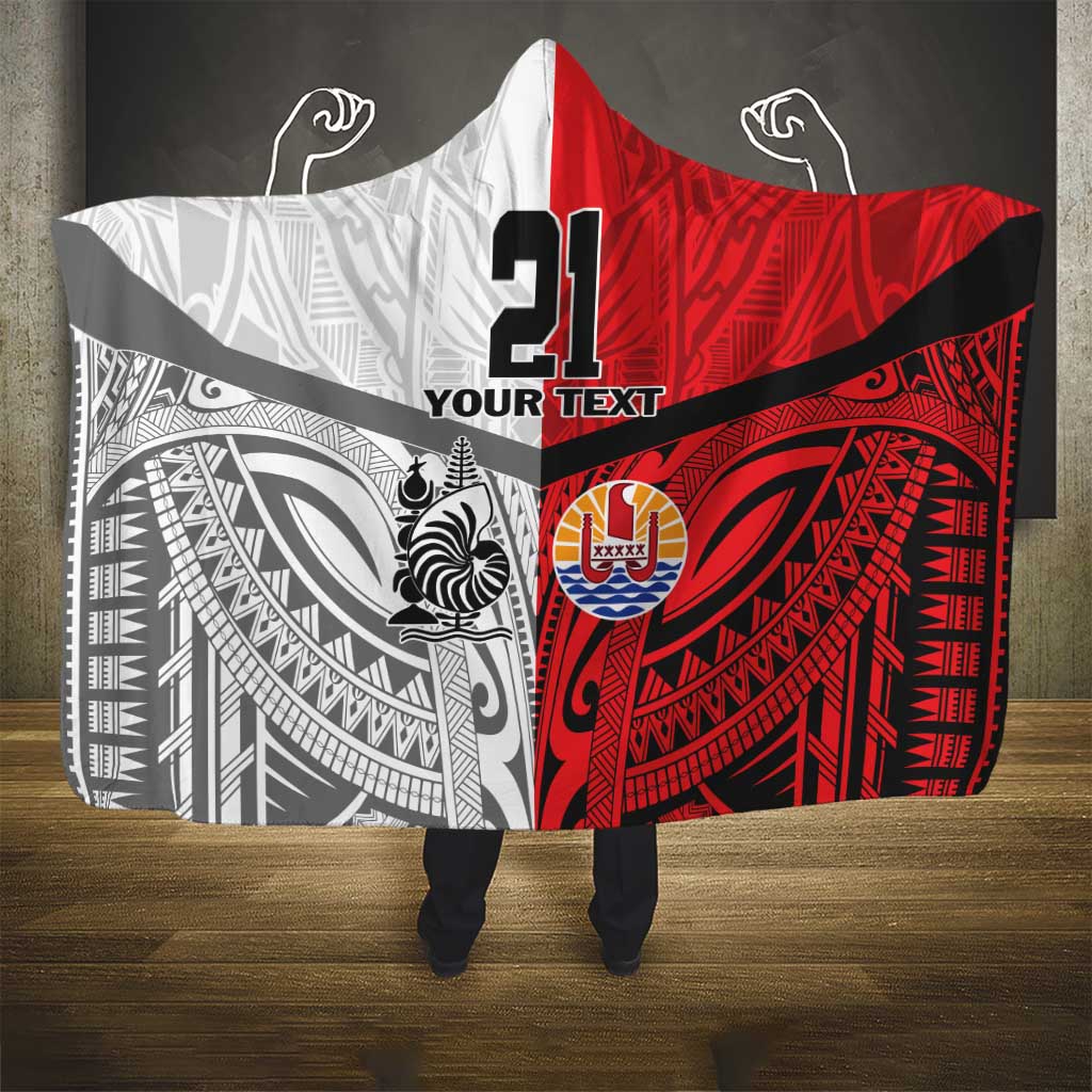 New Caledonia-Tahiti Football Custom Hooded Blanket Together Go Champions LT9 - Polynesian Pride