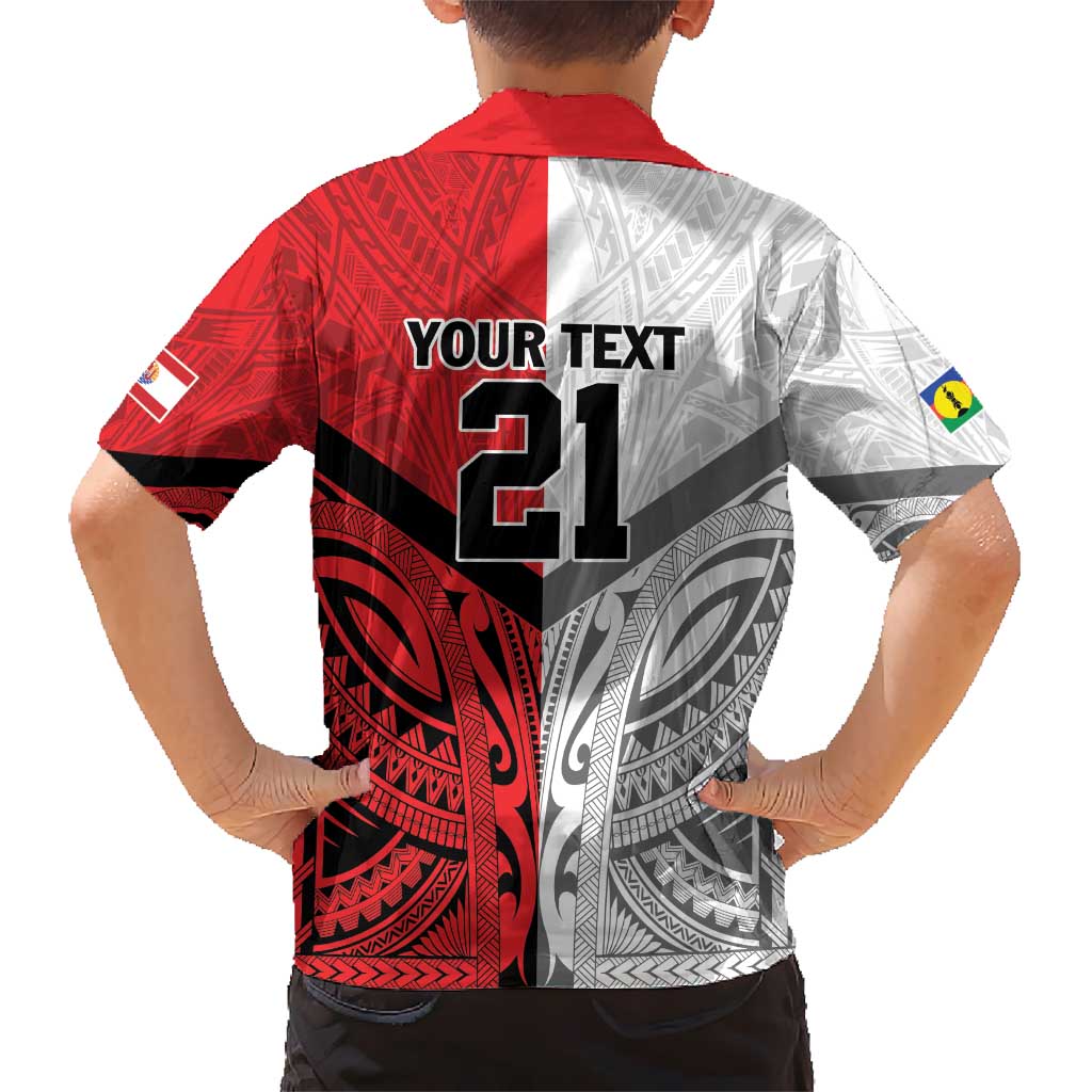 New Caledonia-Tahiti Football Custom Kid Hawaiian Shirt Together Go Champions LT9 - Polynesian Pride