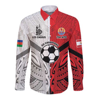 New Caledonia-Tahiti Football Custom Long Sleeve Button Shirt Together Go Champions LT9 Unisex Art - Polynesian Pride