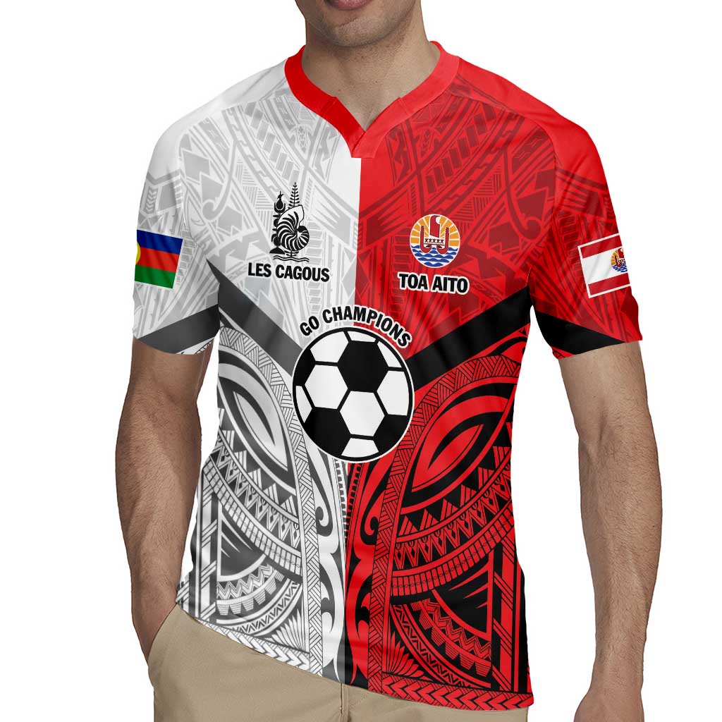 New Caledonia-Tahiti Football Custom Rugby Jersey Together Go Champions LT9 - Polynesian Pride