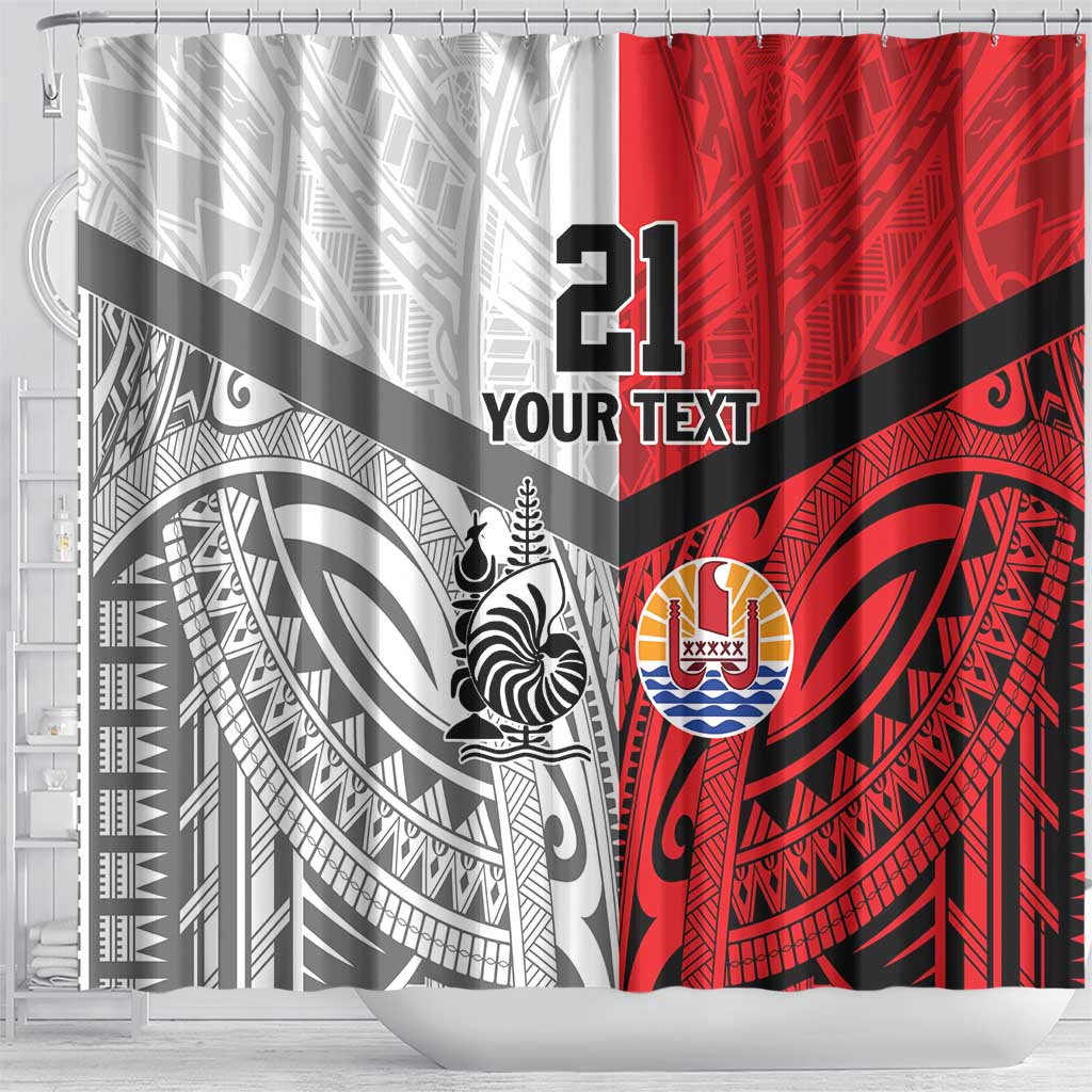 New Caledonia-Tahiti Football Custom Shower Curtain Together Go Champions LT9 - Polynesian Pride