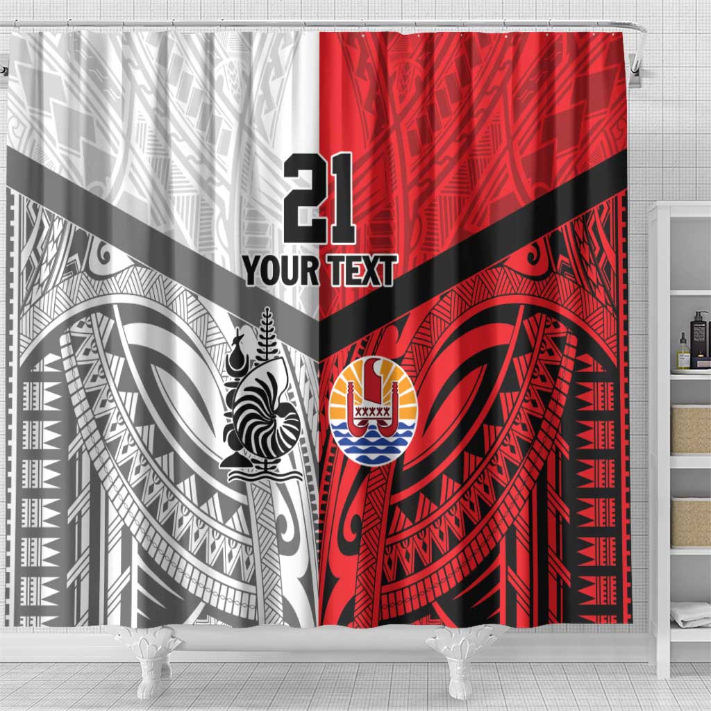New Caledonia-Tahiti Football Custom Shower Curtain Together Go Champions LT9 - Polynesian Pride