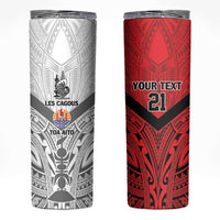 New Caledonia-Tahiti Football Custom Skinny Tumbler Together Go Champions LT9 Art - Polynesian Pride