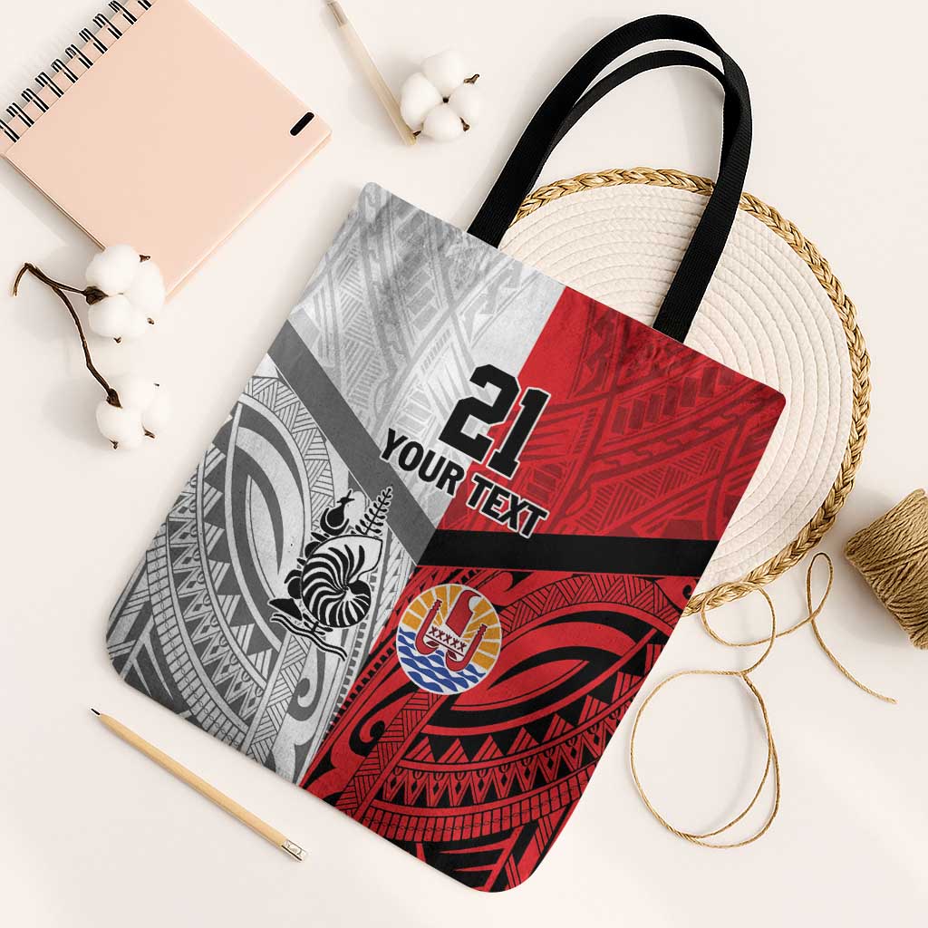 New Caledonia-Tahiti Football Custom Tote Bag Together Go Champions - Polynesian Pride