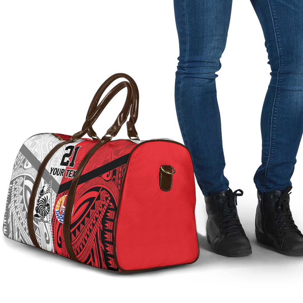 New Caledonia-Tahiti Football Custom Travel Bag Together Go Champions - Polynesian Pride