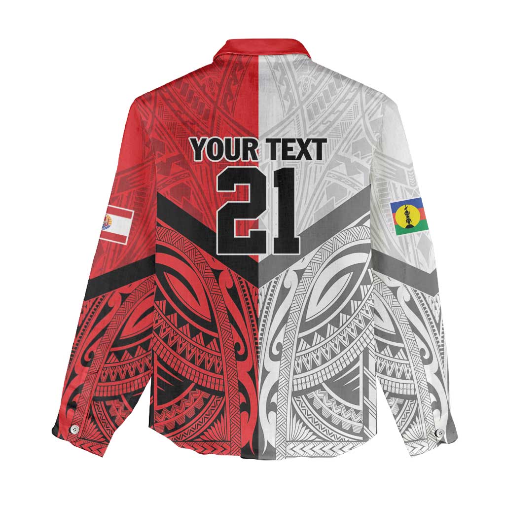 New Caledonia-Tahiti Football Custom Women Casual Shirt Together Go Champions LT9 - Polynesian Pride