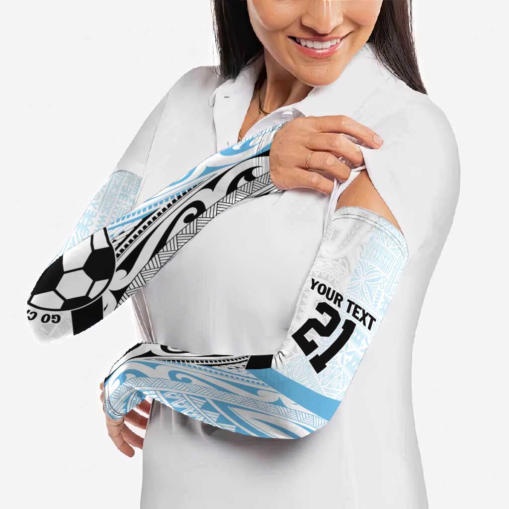 New Zealand-Fiji Football Custom Arm Sleeves Together Go Champions - Polynesian Pride