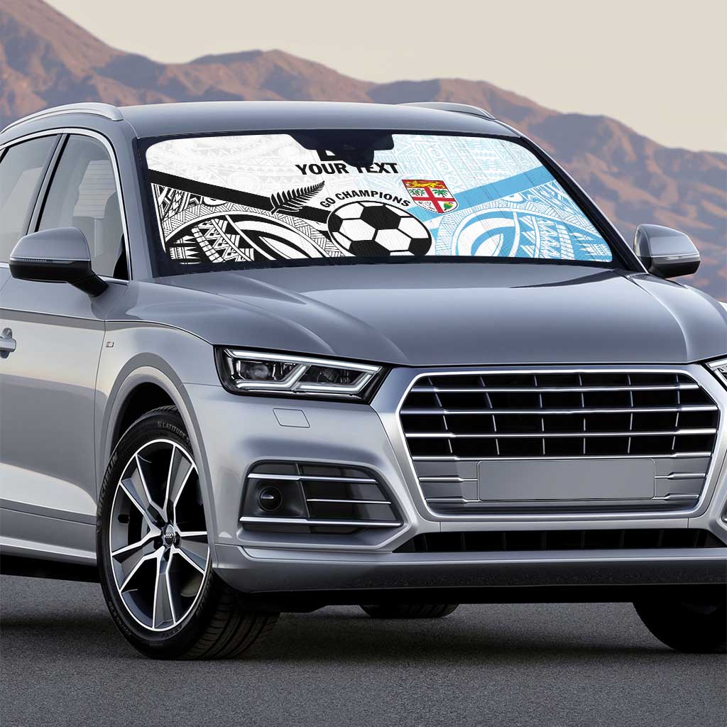 New Zealand-Fiji Football Custom Auto Sun Shade Together Go Champions - Polynesian Pride