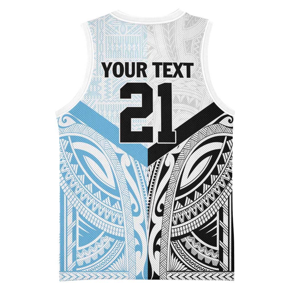 New Zealand-Fiji Football Custom Basketball Jersey Together Go Champions - Polynesian Pride