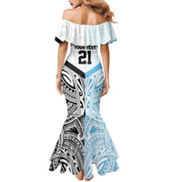 New Zealand-Fiji Football Custom Family Matching Mermaid Dress and Hawaiian Shirt Together Go Champions