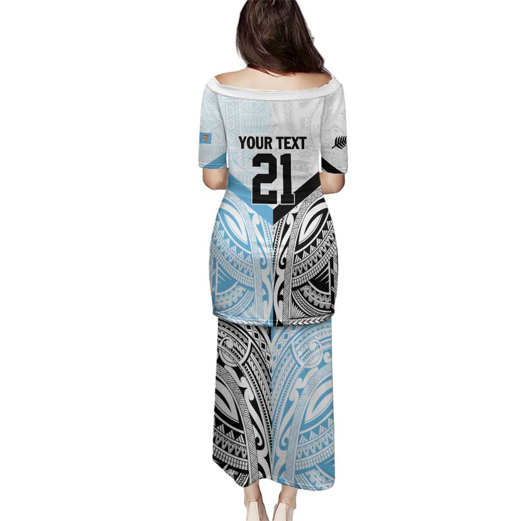 New Zealand-Fiji Football Custom Family Matching Puletasi and Hawaiian Shirt Together Go Champions