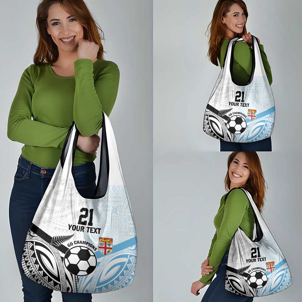 New Zealand-Fiji Football Custom Grocery Bag Together Go Champions