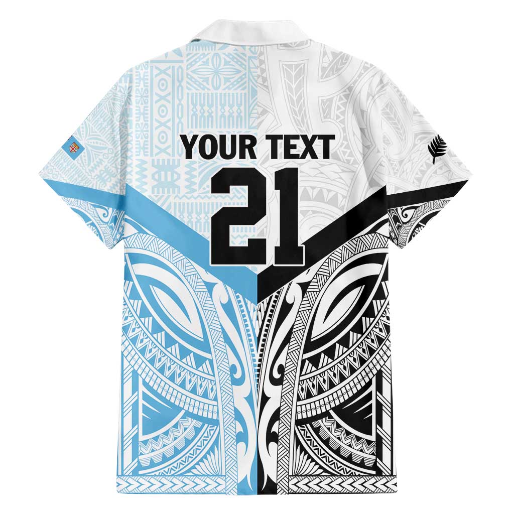 New Zealand-Fiji Football Custom Hawaiian Shirt Together Go Champions
